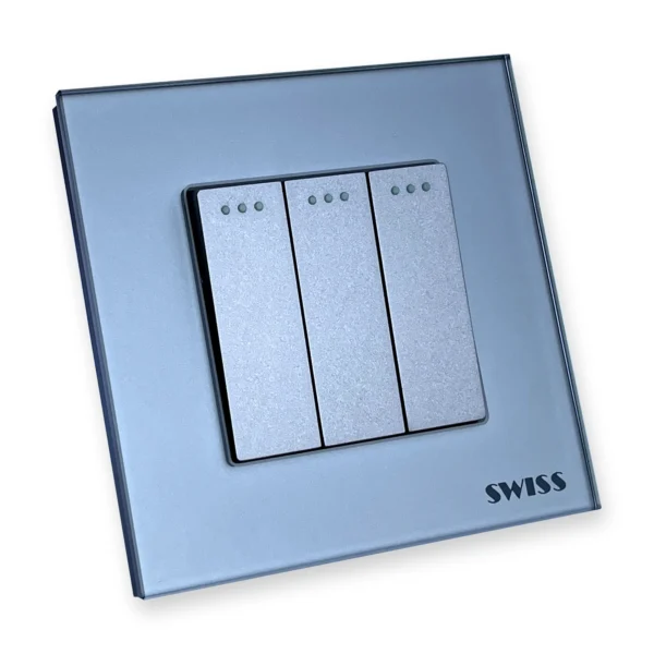 Swiss Luxury 3 Gang Switch (Grey) Swiss Luxury 3 Gang Switch, photo 6