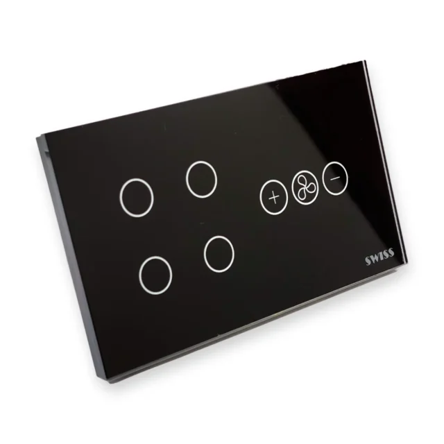 Swiss Home Automation 4 Gang and Dimmer Switch
