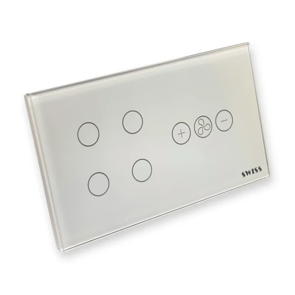 Swiss Home Automation 4 Gang and Dimmer Switch (White) Swiss Home Automation 4 Gang and Dimmer Switch, photo 4
