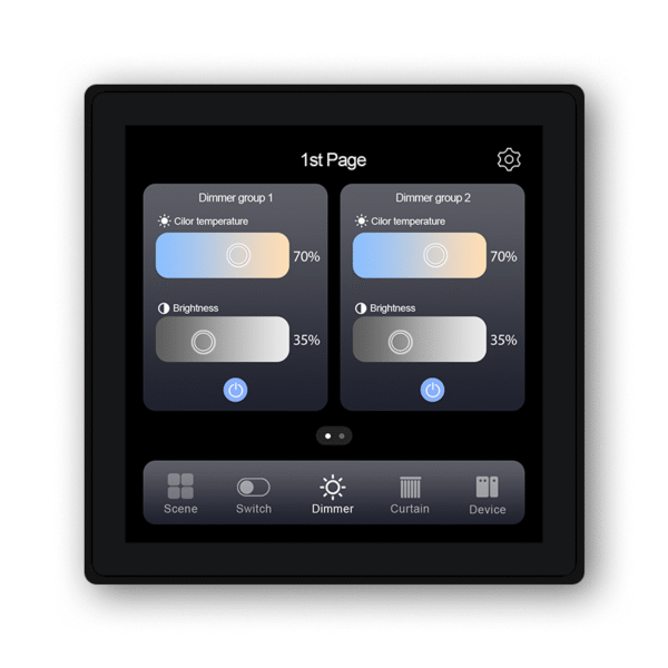 Swiss Smart Control Panel 4 inch Touch Screen Switch, Smart Curtain Switch and Dimmer control - Image 8