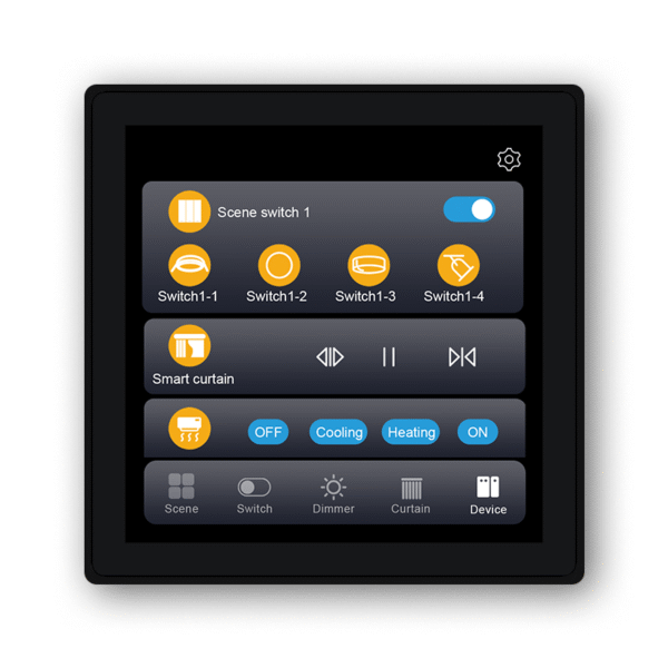Swiss Smart Control Panel 4 inch Touch Screen Switch, Smart Curtain Switch and Dimmer control - Image 7