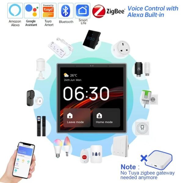 Swiss Smart Control Panel 4 inch Touch Screen with Alexa Voice Control - Image 5