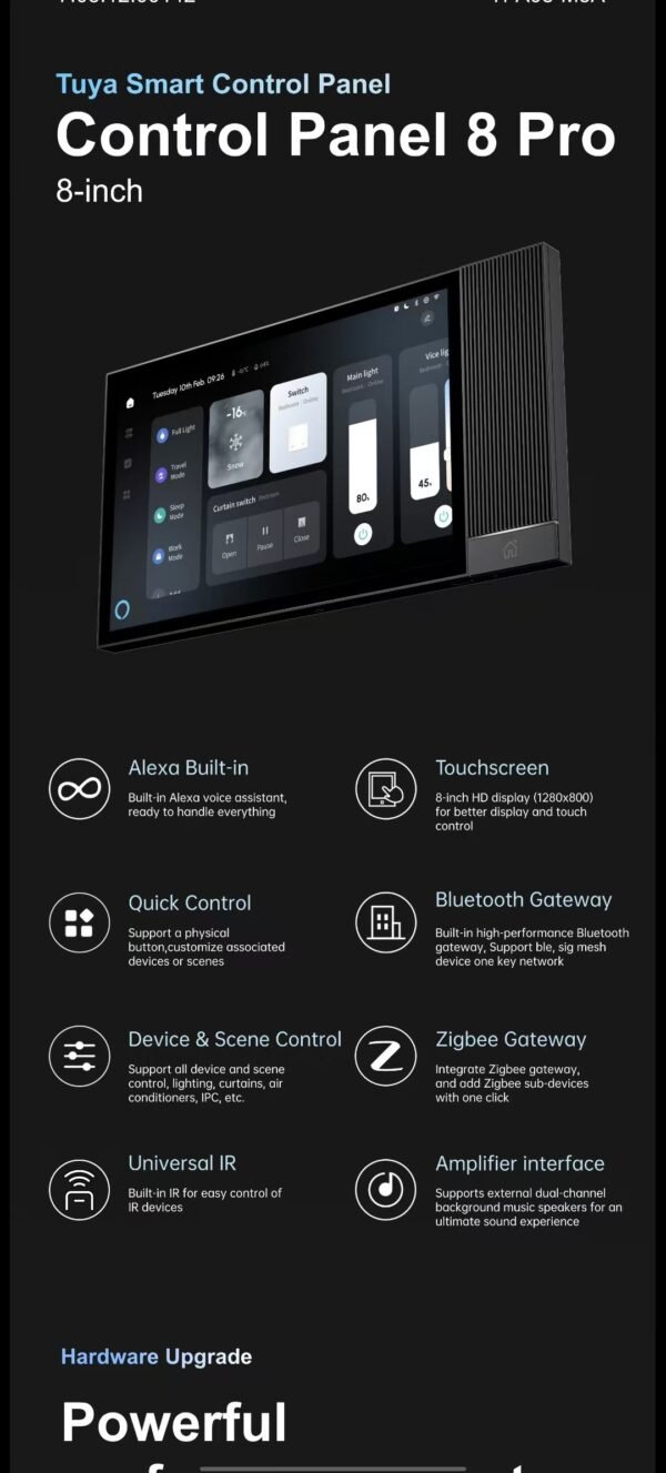 Swiss Smart 8 inches Control Panel T8pro with Alexa Voice Control - Image 28