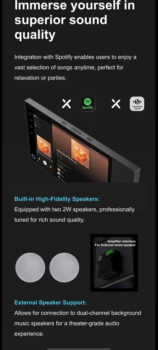 Swiss Smart 8 inches Control Panel T8pro with Alexa Voice Control - Image 20