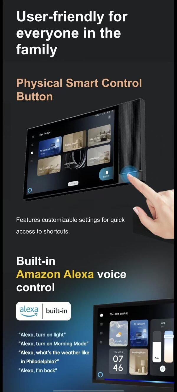 Swiss Smart 8 inches Control Panel T8pro with Alexa Voice Control - Image 14