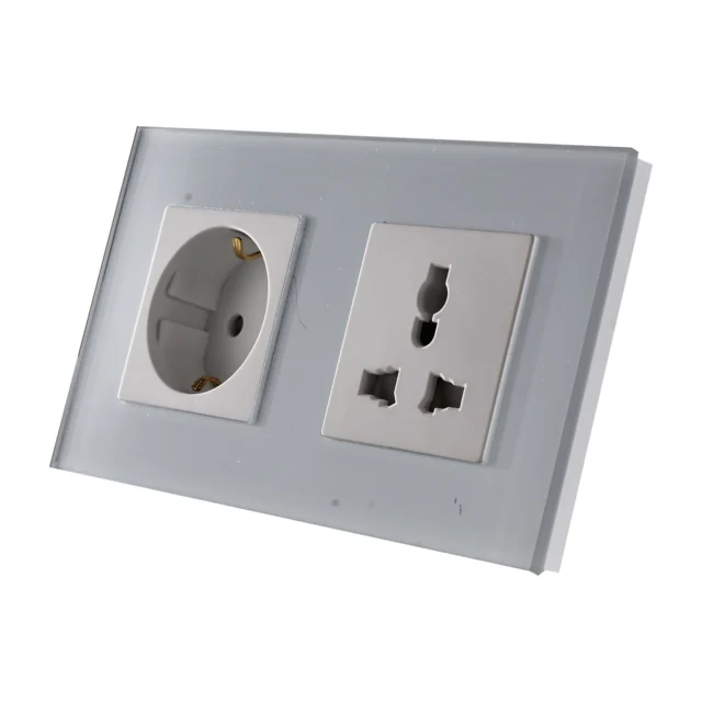 Swiss Luxury Edge Series Schuko + Universal Socket Swiss Luxury Edge Series Schuko + Universal Socket